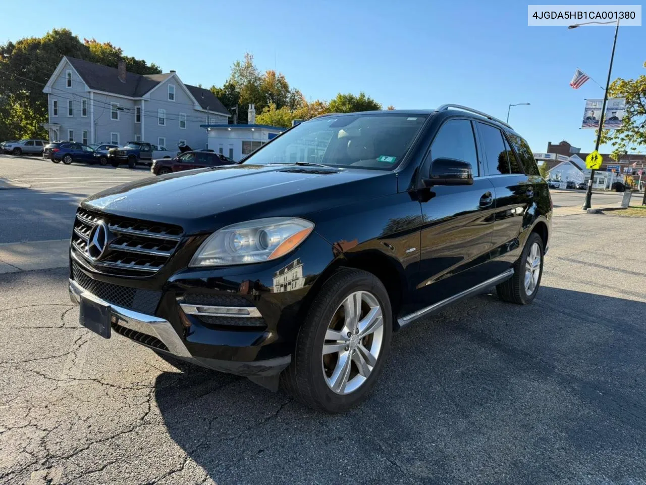 2012 Mercedes-Benz Ml 350 4Matic VIN: 4JGDA5HB1CA001380 Lot: 75615574