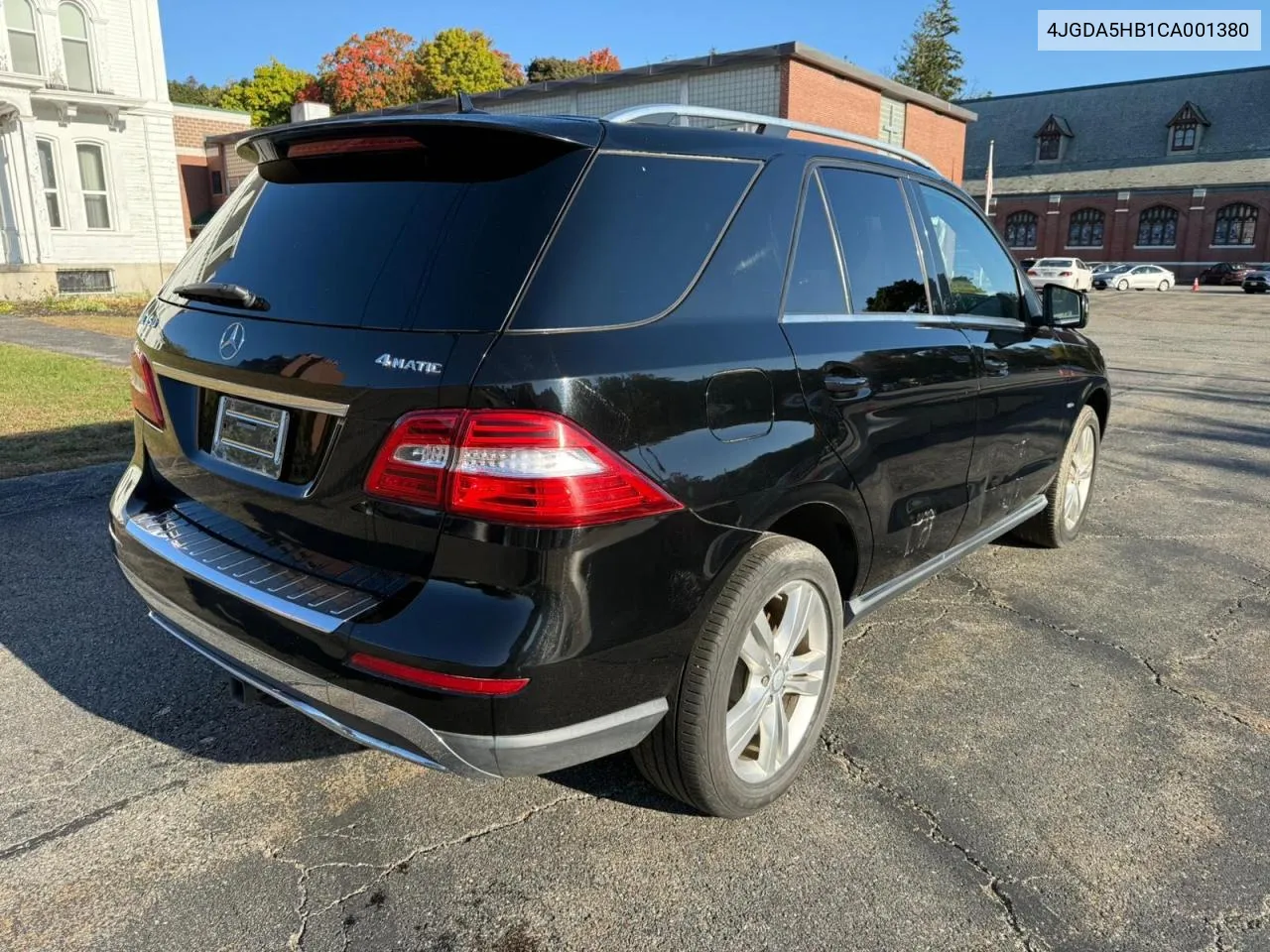 2012 Mercedes-Benz Ml 350 4Matic VIN: 4JGDA5HB1CA001380 Lot: 75615574