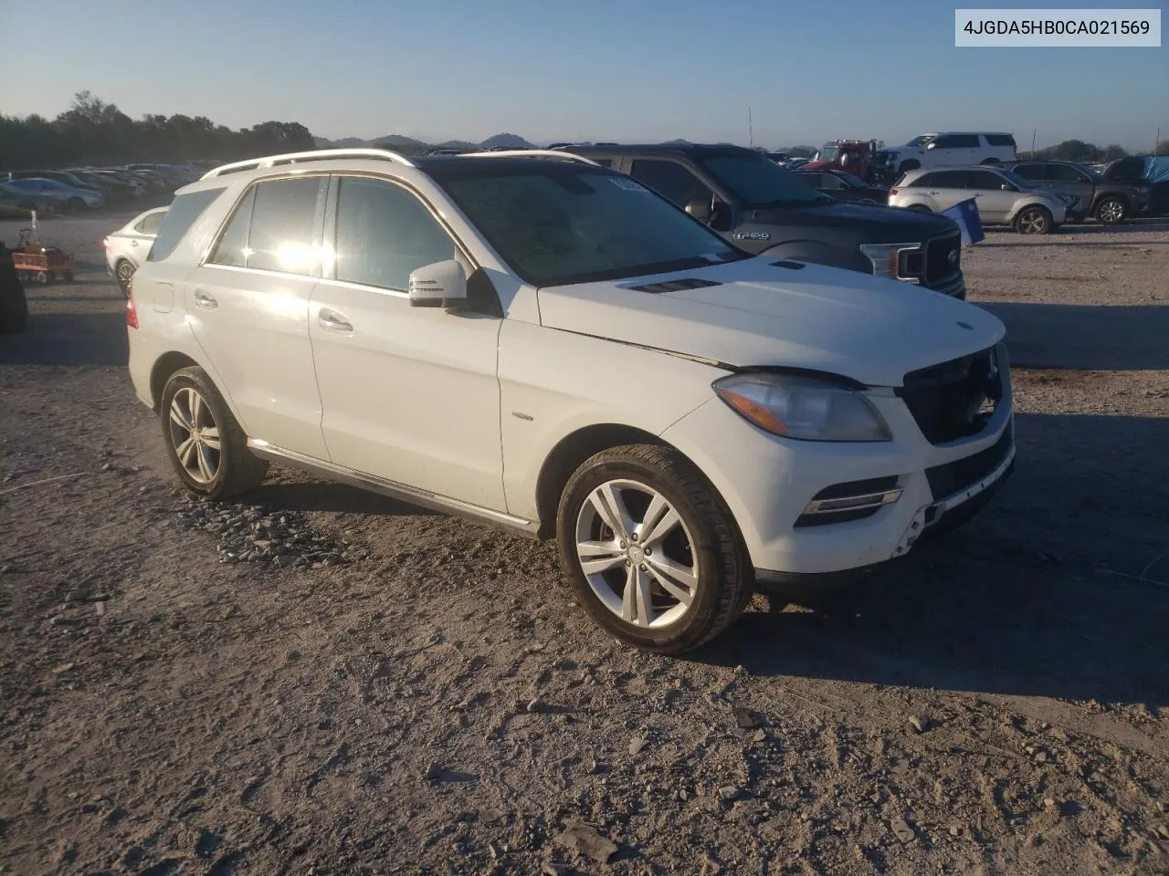 2012 Mercedes-Benz Ml 350 4Matic VIN: 4JGDA5HB0CA021569 Lot: 76363814