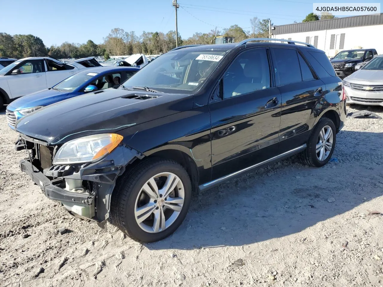 2012 Mercedes-Benz Ml 350 4Matic VIN: 4JGDA5HB5CA057600 Lot: 76518634