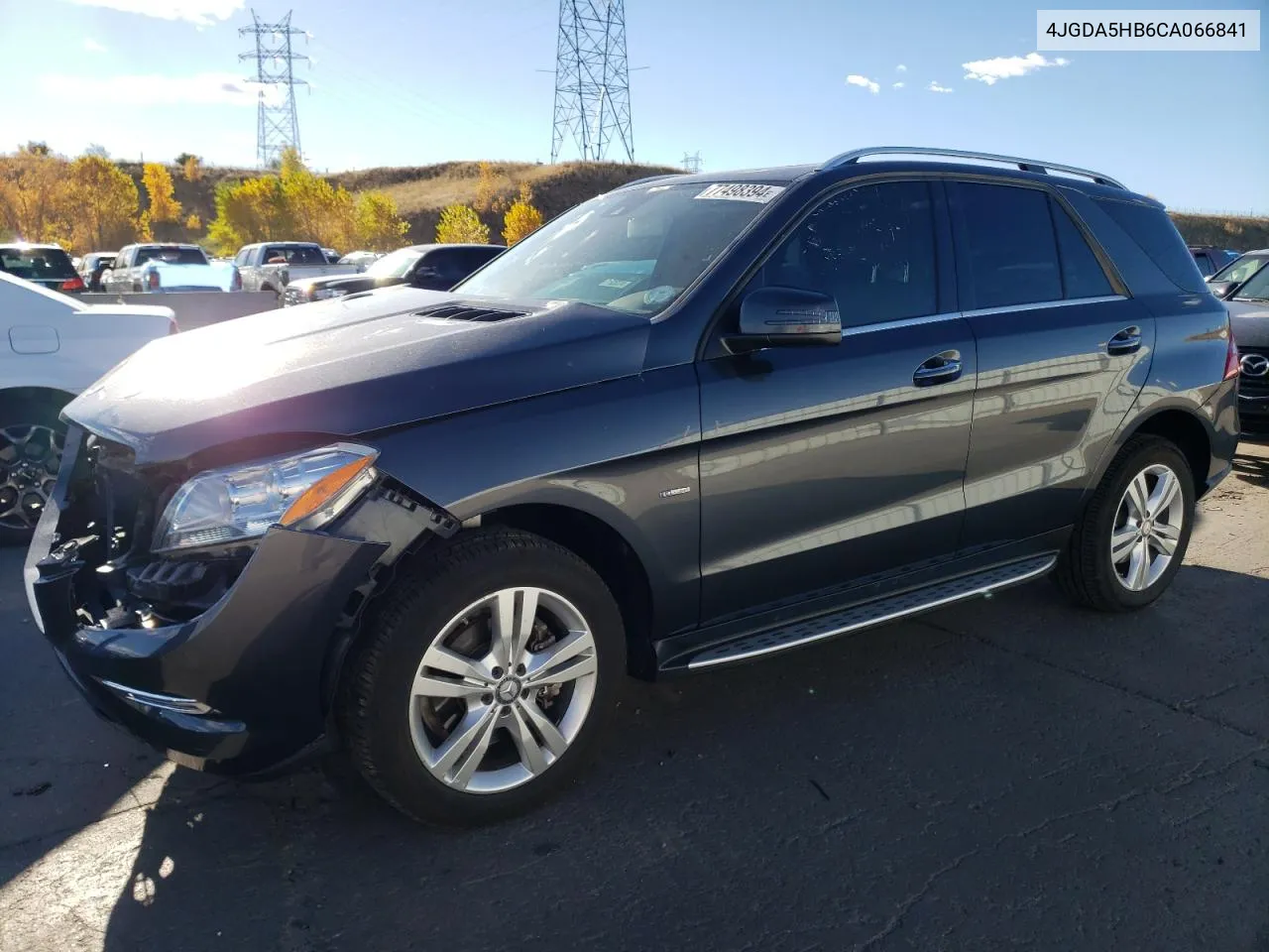 2012 Mercedes-Benz Ml 350 4Matic VIN: 4JGDA5HB6CA066841 Lot: 77498394