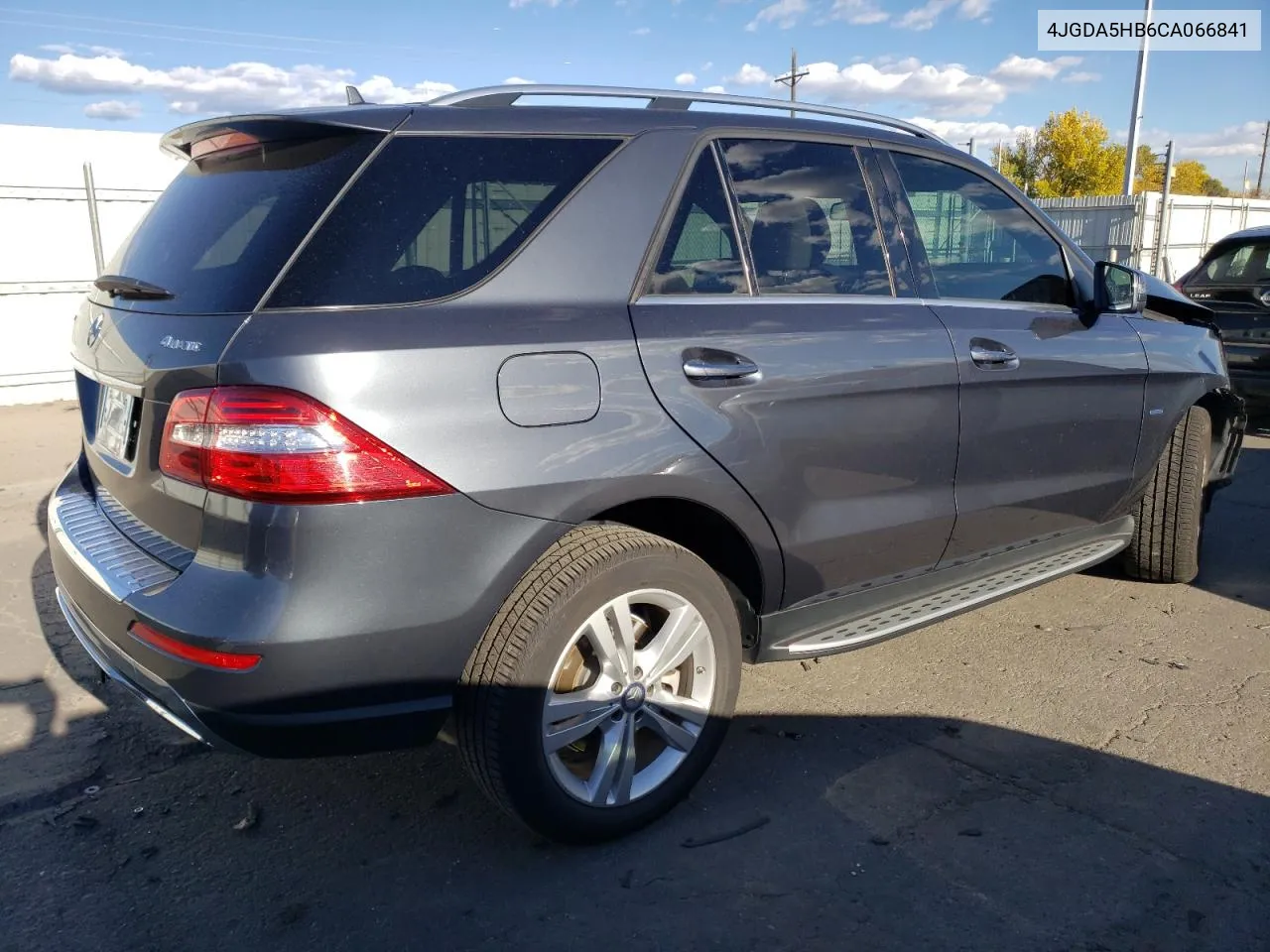 2012 Mercedes-Benz Ml 350 4Matic VIN: 4JGDA5HB6CA066841 Lot: 77498394