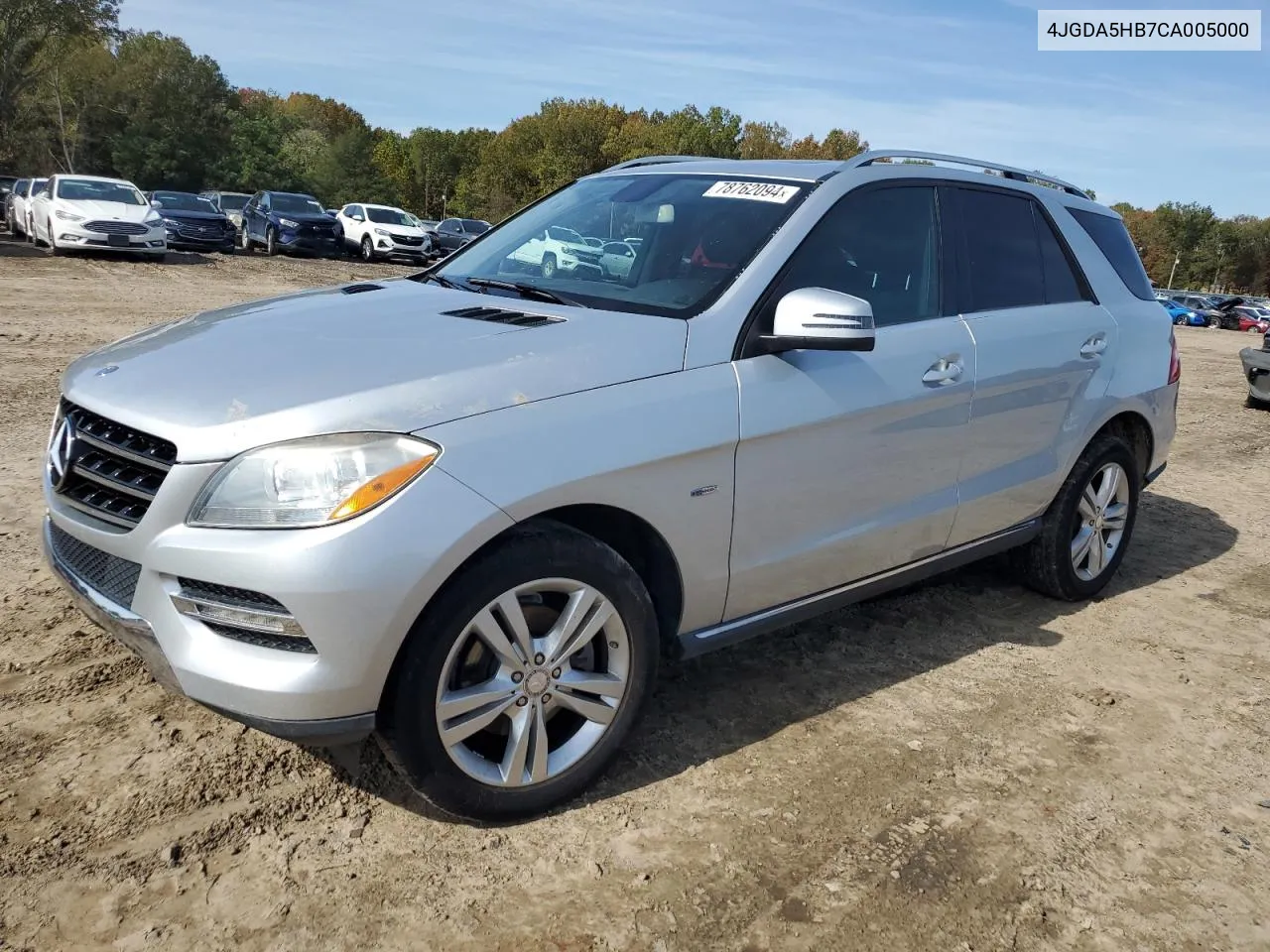 2012 Mercedes-Benz Ml 350 4Matic VIN: 4JGDA5HB7CA005000 Lot: 78762094