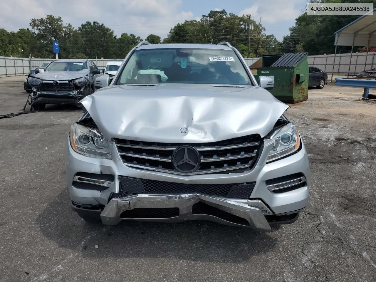 2013 Mercedes-Benz Ml 350 VIN: 4JGDA5JB8DA245538 Lot: 66922224