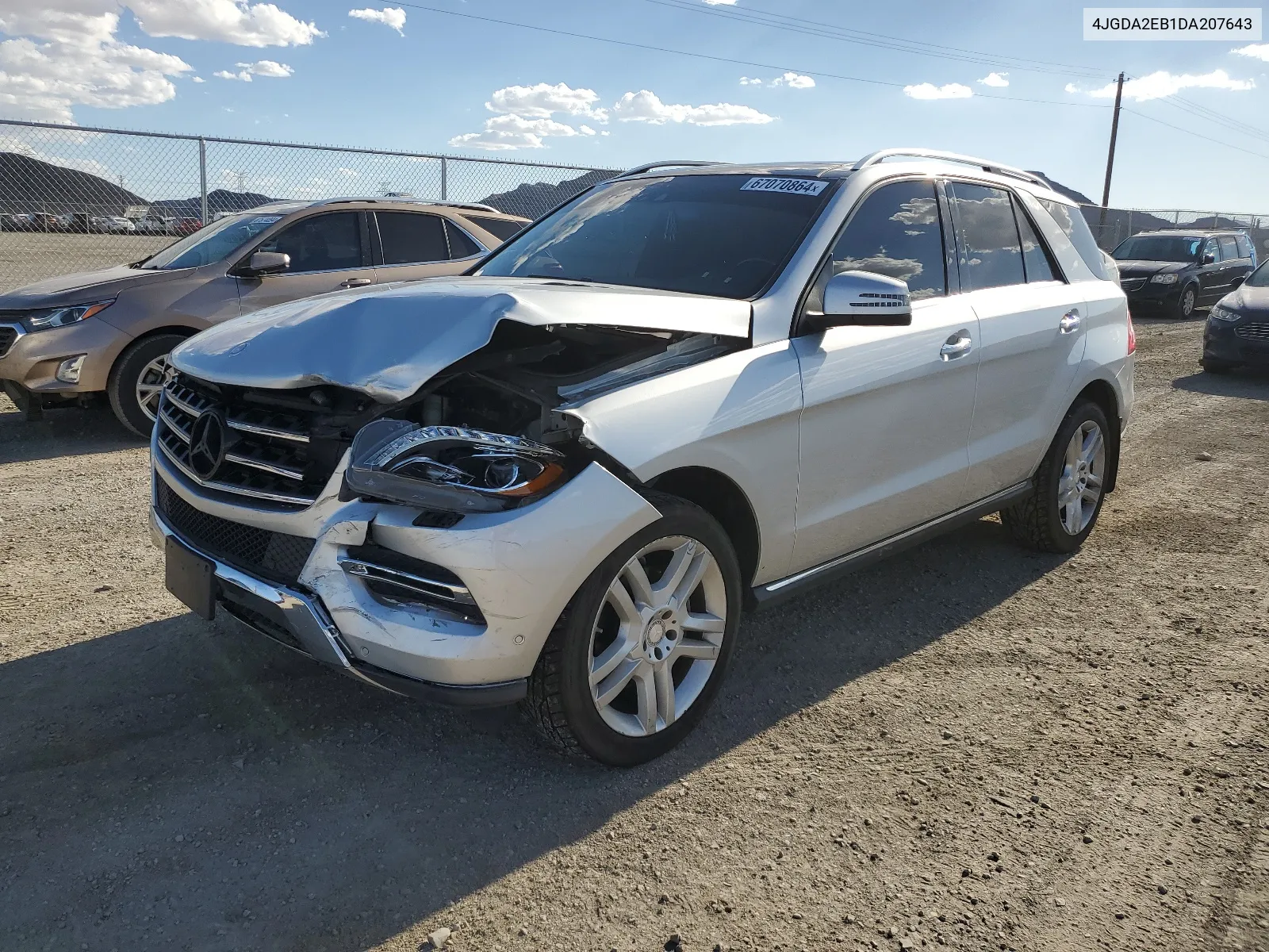 2013 Mercedes-Benz Ml 350 Bluetec VIN: 4JGDA2EB1DA207643 Lot: 67070864