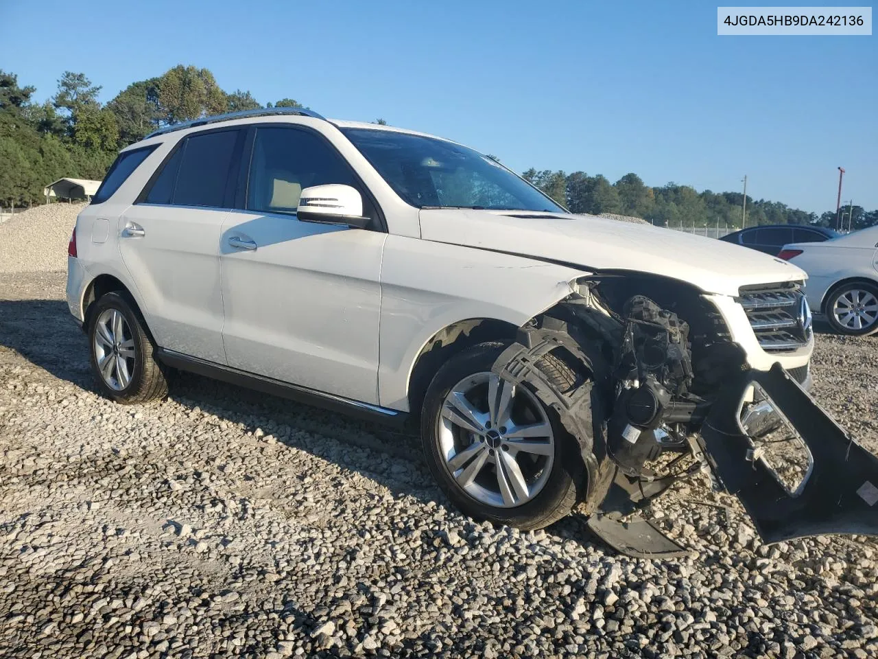 2013 Mercedes-Benz Ml 350 4Matic VIN: 4JGDA5HB9DA242136 Lot: 72283004