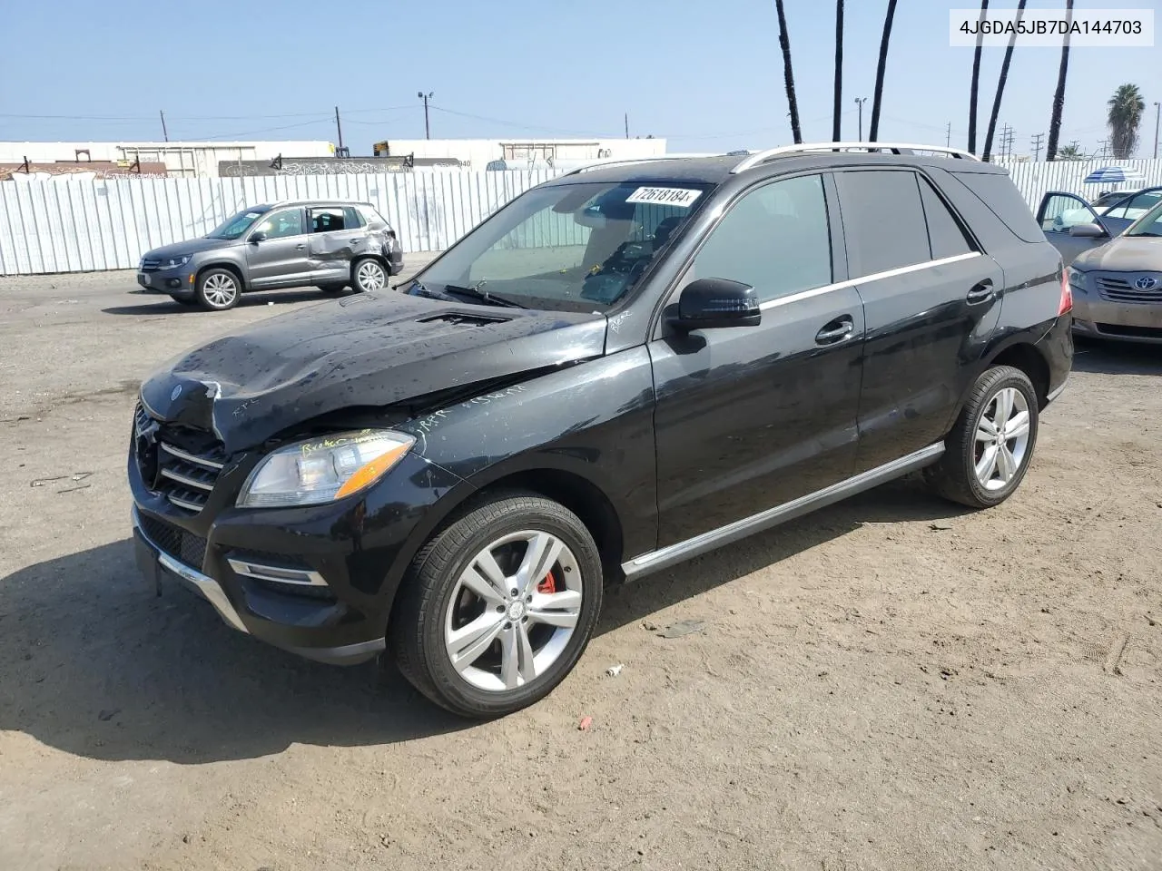 2013 Mercedes-Benz Ml 350 VIN: 4JGDA5JB7DA144703 Lot: 72618184