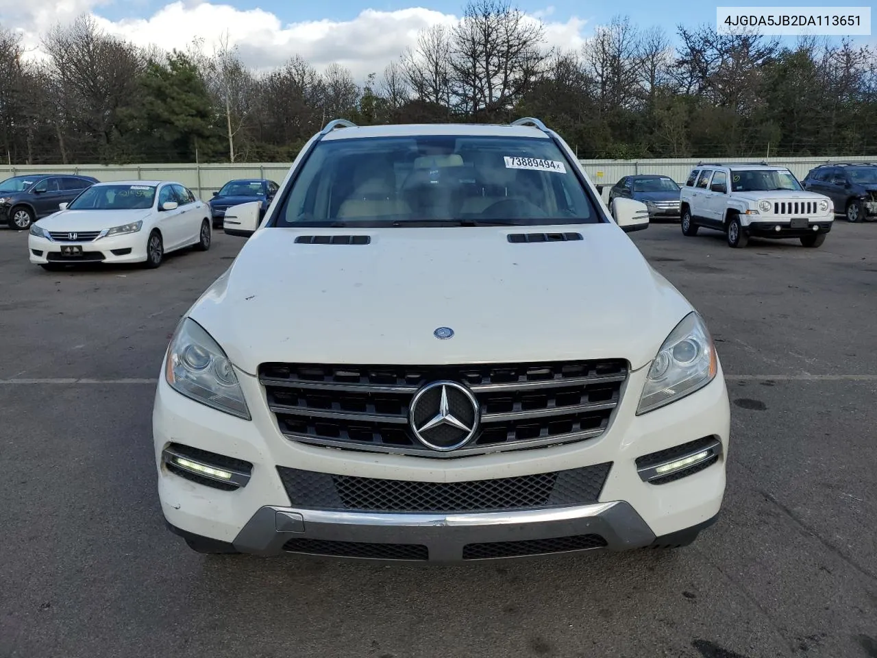 2013 Mercedes-Benz Ml 350 VIN: 4JGDA5JB2DA113651 Lot: 73889494