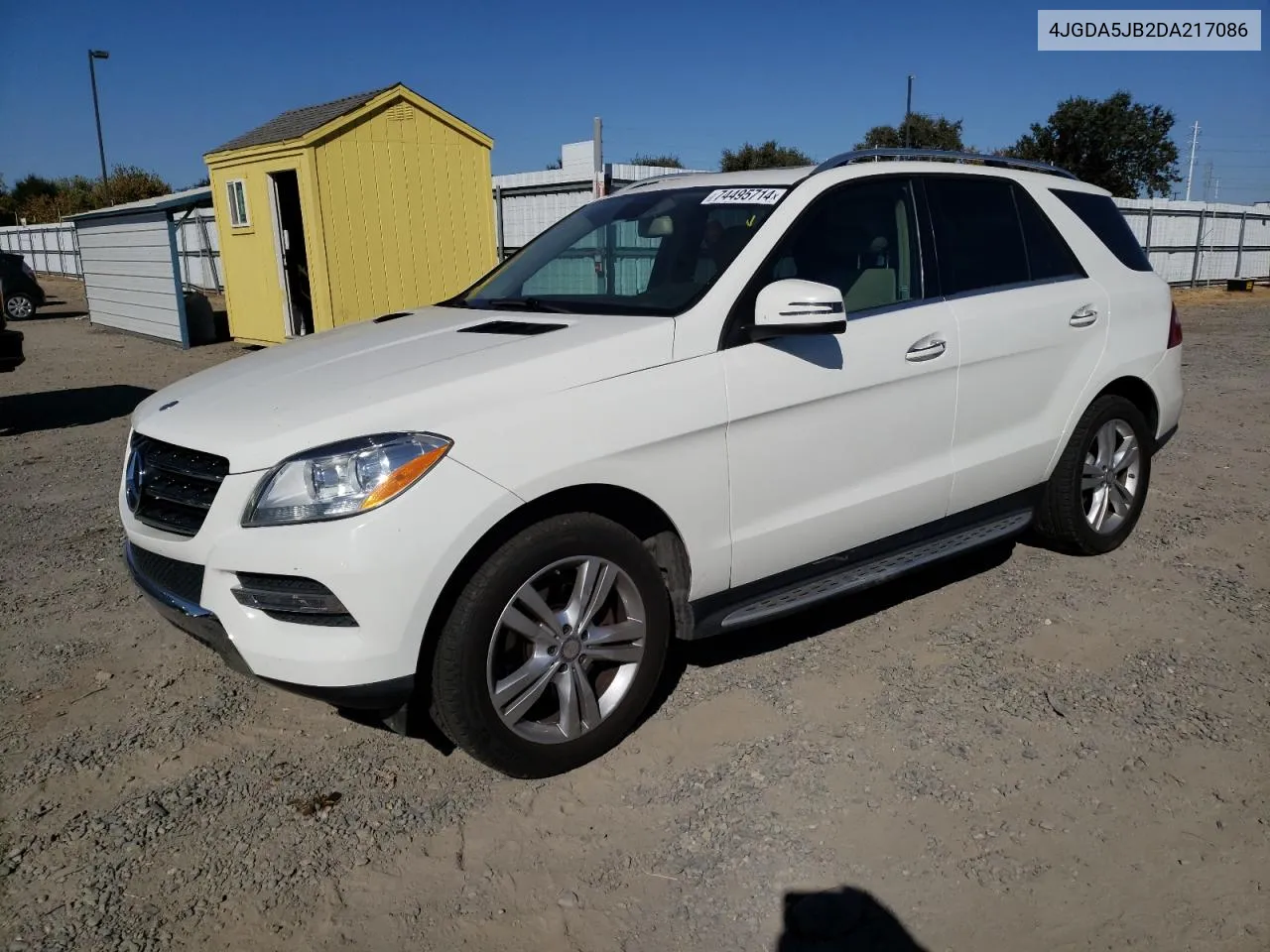 2013 Mercedes-Benz Ml 350 VIN: 4JGDA5JB2DA217086 Lot: 74495714