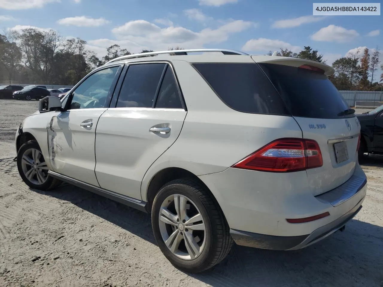 2013 Mercedes-Benz Ml 350 4Matic VIN: 4JGDA5HB8DA143422 Lot: 78025564