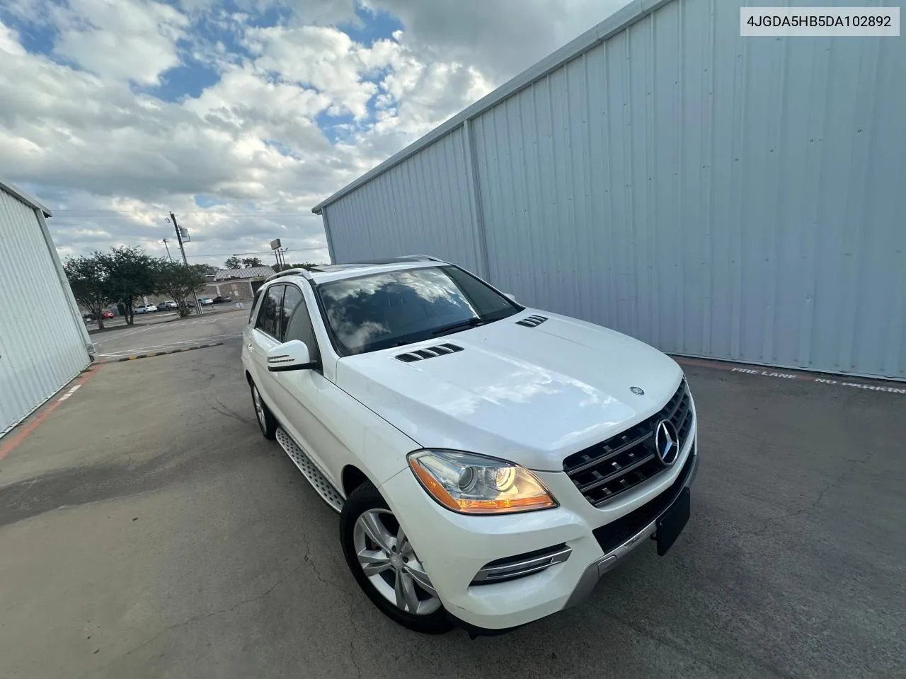 2013 Mercedes-Benz Ml 350 4Matic VIN: 4JGDA5HB5DA102892 Lot: 78758414