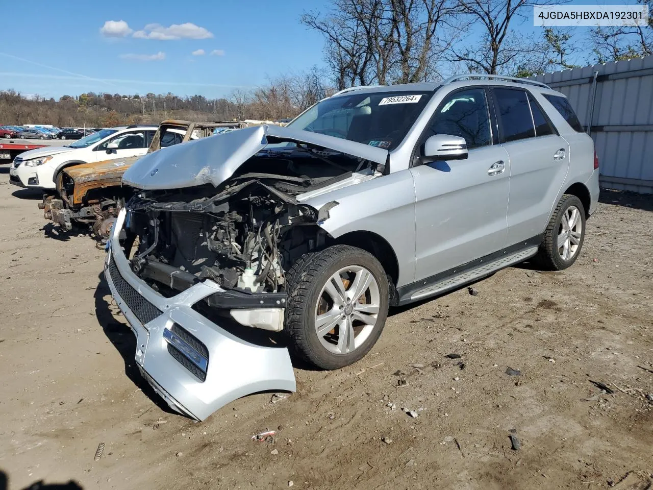 2013 Mercedes-Benz Ml 350 4Matic VIN: 4JGDA5HBXDA192301 Lot: 79532264