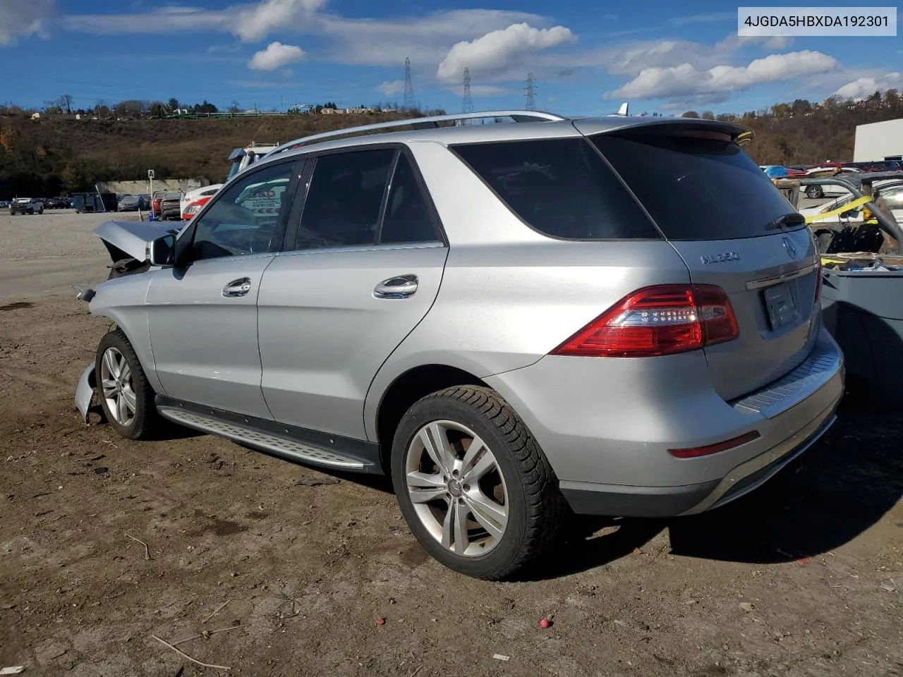 2013 Mercedes-Benz Ml 350 4Matic VIN: 4JGDA5HBXDA192301 Lot: 79532264