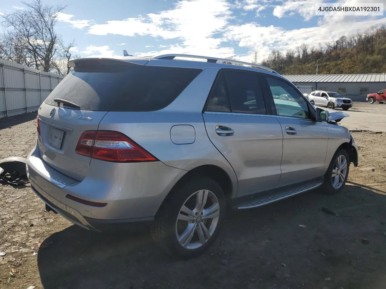 2013 Mercedes-Benz Ml 350 4Matic VIN: 4JGDA5HBXDA192301 Lot: 79532264