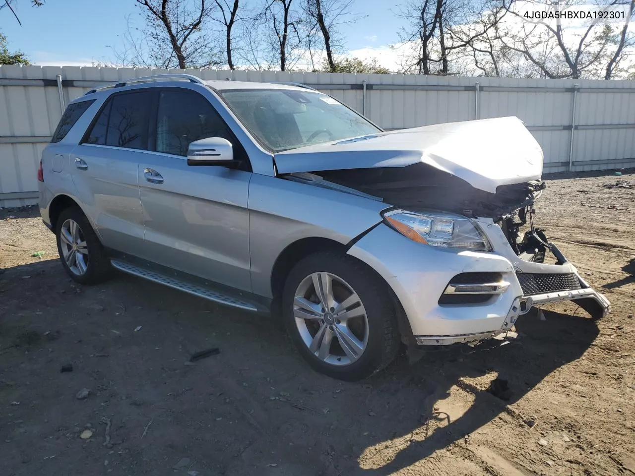 2013 Mercedes-Benz Ml 350 4Matic VIN: 4JGDA5HBXDA192301 Lot: 79532264