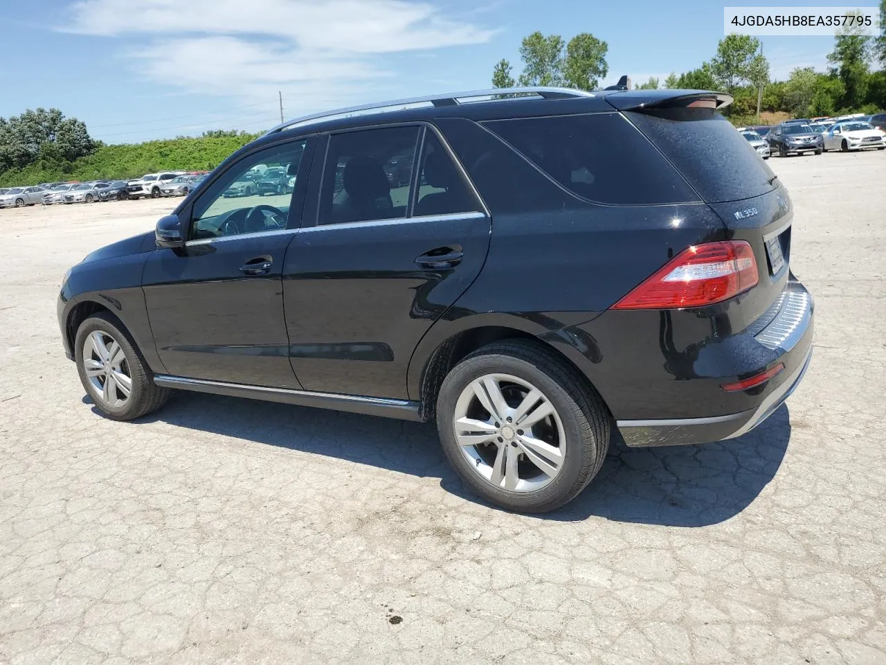 2014 Mercedes-Benz Ml 350 4Matic VIN: 4JGDA5HB8EA357795 Lot: 58298534