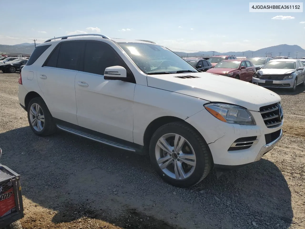 2014 Mercedes-Benz Ml 350 4Matic VIN: 4JGDA5HB8EA361152 Lot: 62530104