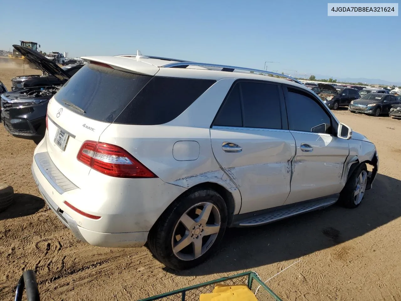 2014 Mercedes-Benz Ml 550 4Matic VIN: 4JGDA7DB8EA321624 Lot: 69121774