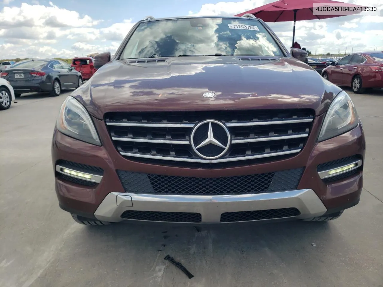 2014 Mercedes-Benz Ml 350 4Matic VIN: 4JGDA5HB4EA413330 Lot: 71203784