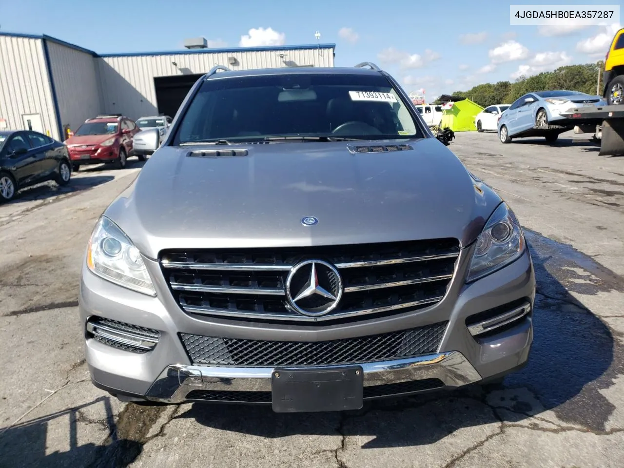 2014 Mercedes-Benz Ml 350 4Matic VIN: 4JGDA5HB0EA357287 Lot: 71393114