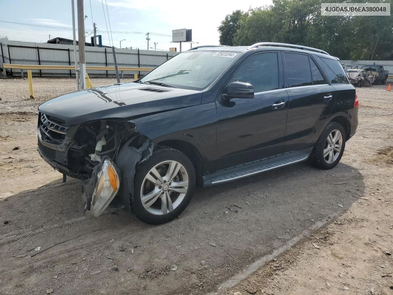 2014 Mercedes-Benz Ml 350 VIN: 4JGDA5JB6EA380048 Lot: 72923294