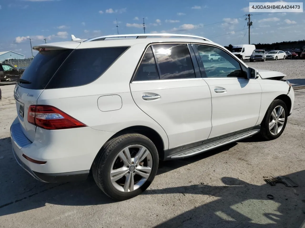 2014 Mercedes-Benz Ml 350 4Matic VIN: 4JGDA5HB4EA424473 Lot: 74099254