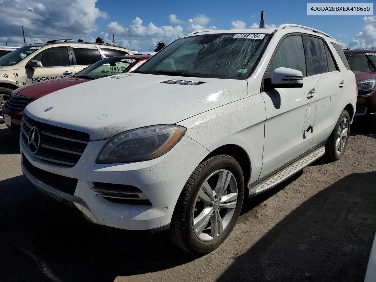 2014 Mercedes-Benz Ml 350 Bluetec VIN: 4JGDA2EBXEA418650 Lot: 74461264