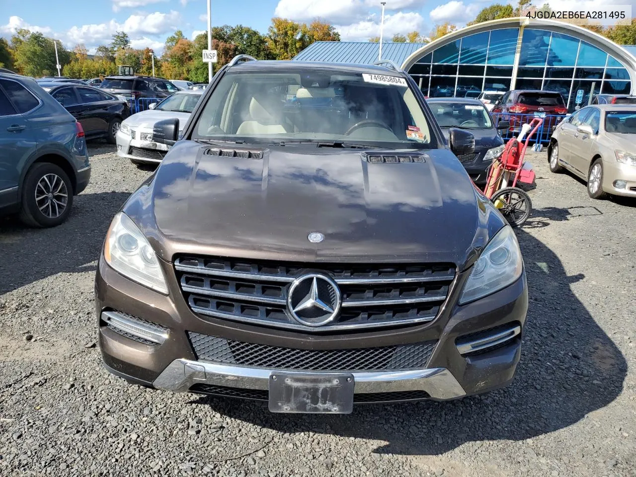 2014 Mercedes-Benz Ml 350 Bluetec VIN: 4JGDA2EB6EA281495 Lot: 74985804