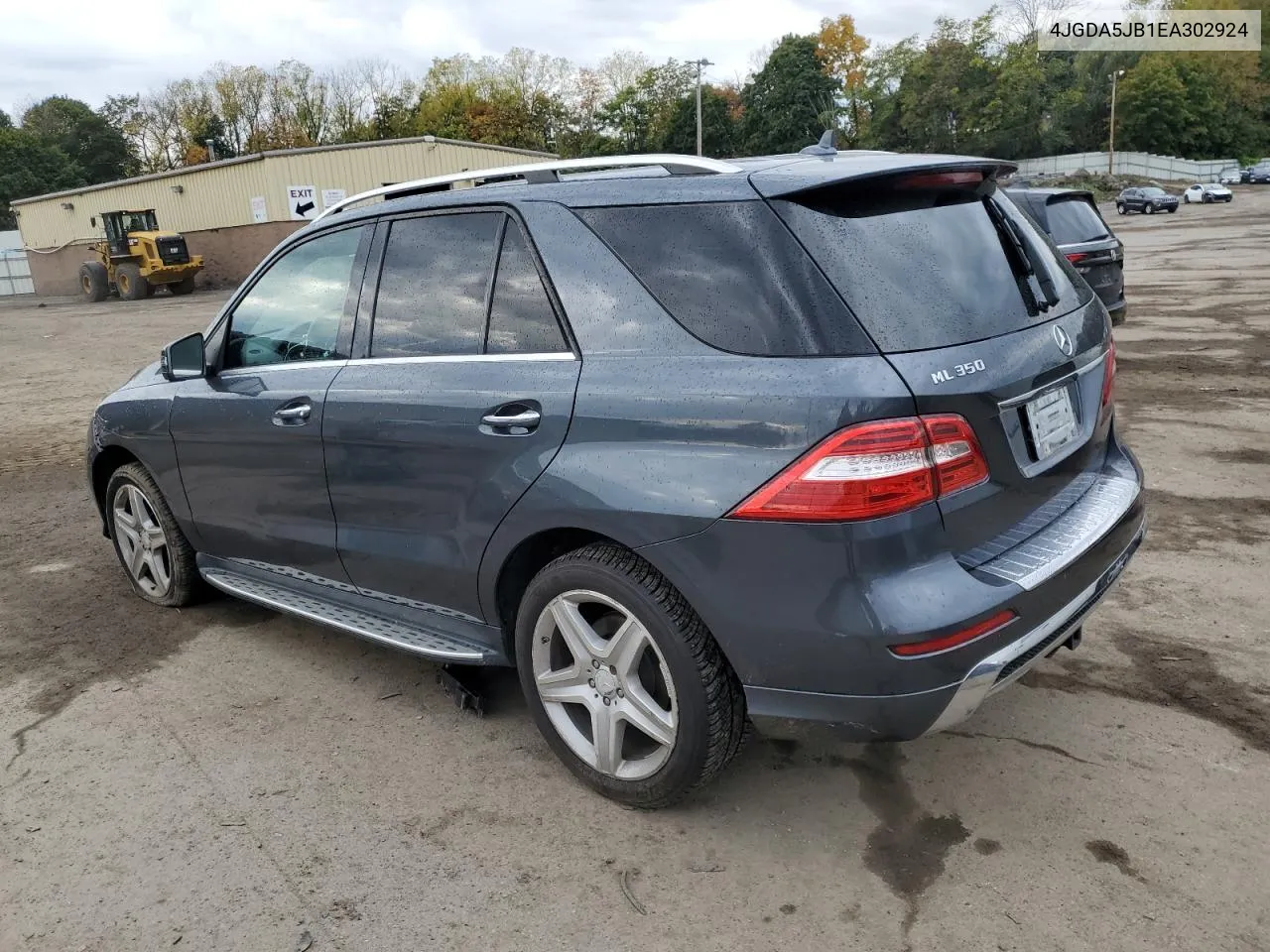 2014 Mercedes-Benz Ml 350 VIN: 4JGDA5JB1EA302924 Lot: 75366274