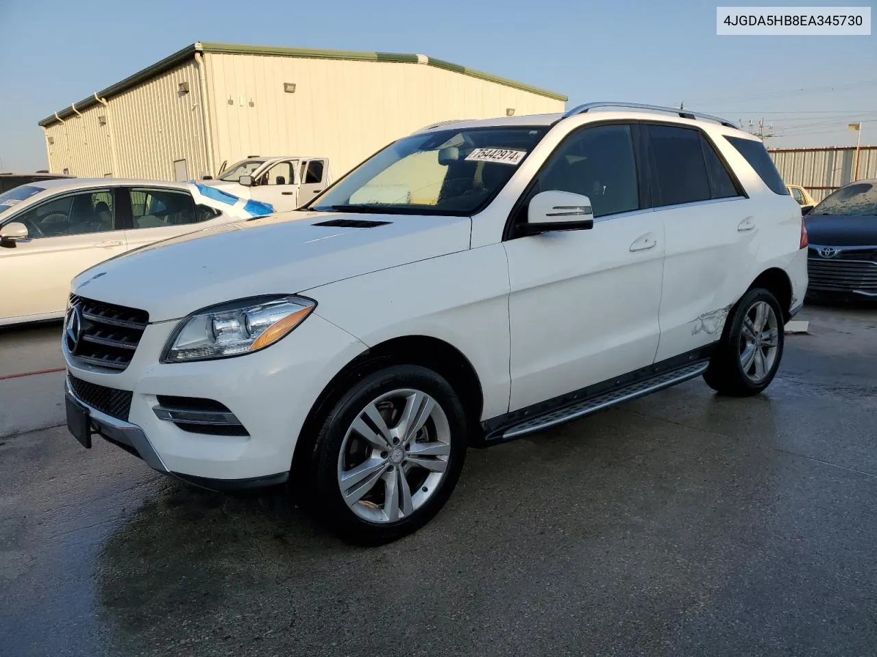 2014 Mercedes-Benz Ml 350 4Matic VIN: 4JGDA5HB8EA345730 Lot: 75442974