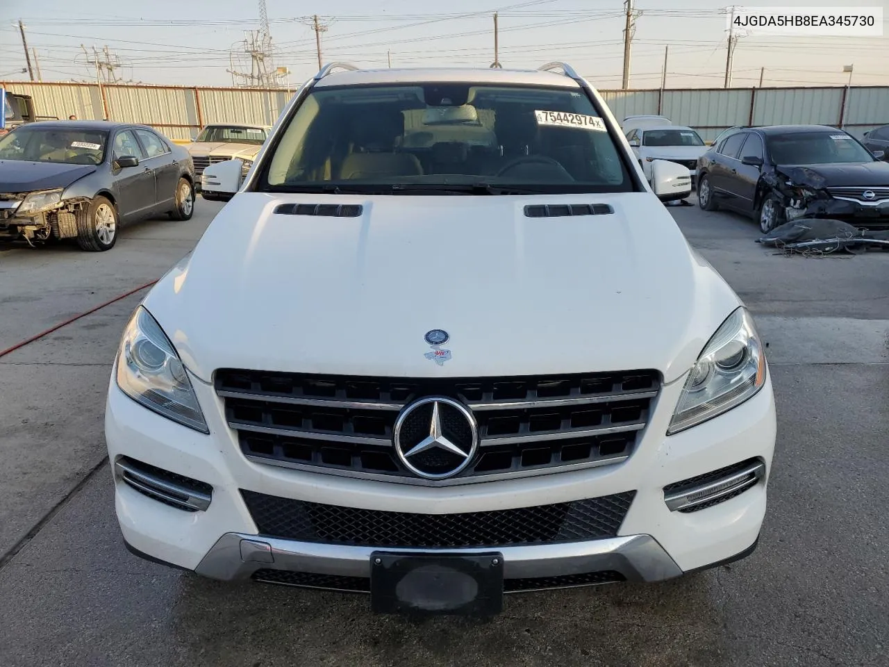 2014 Mercedes-Benz Ml 350 4Matic VIN: 4JGDA5HB8EA345730 Lot: 75442974