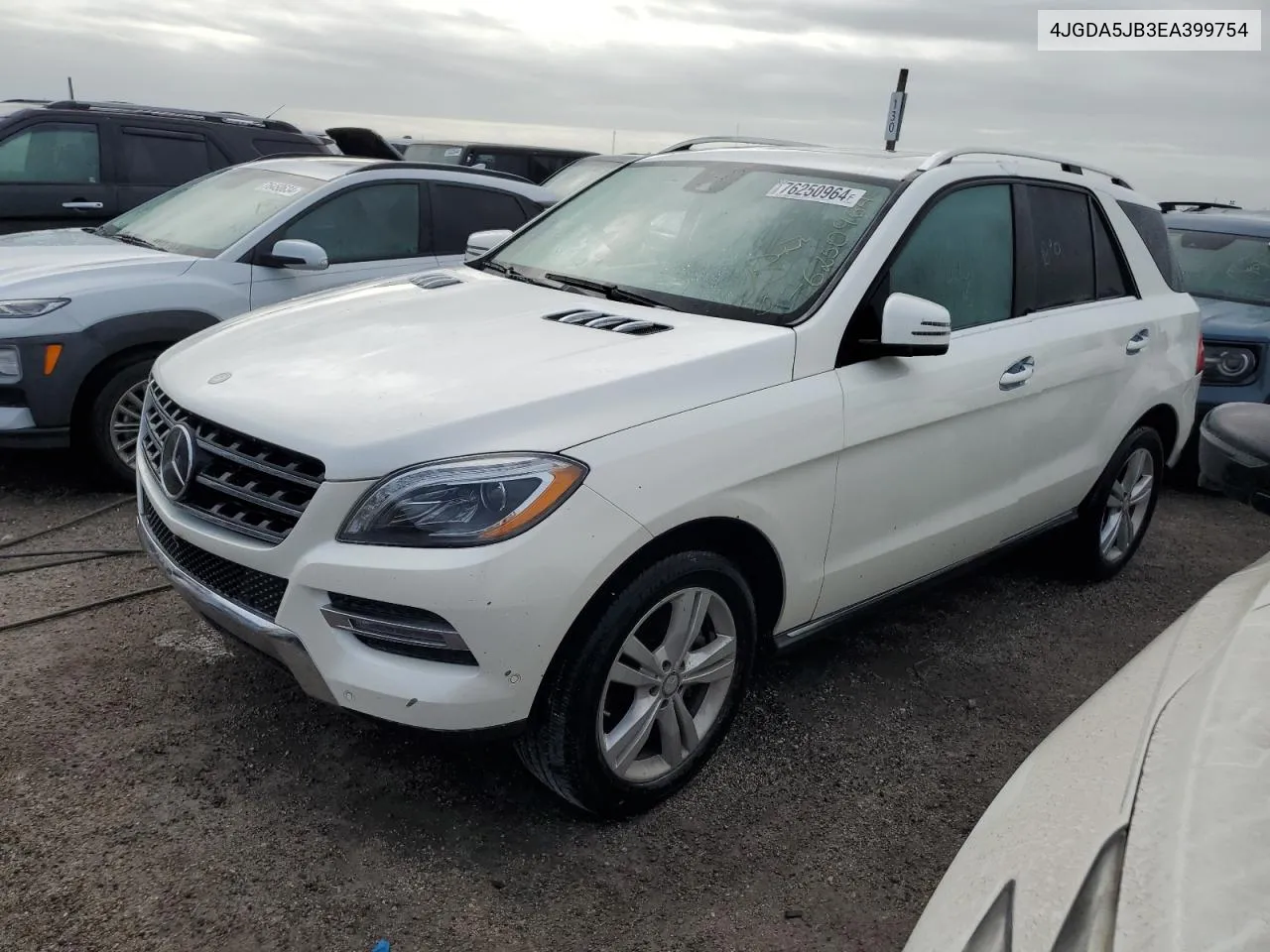 2014 Mercedes-Benz Ml 350 VIN: 4JGDA5JB3EA399754 Lot: 76250964