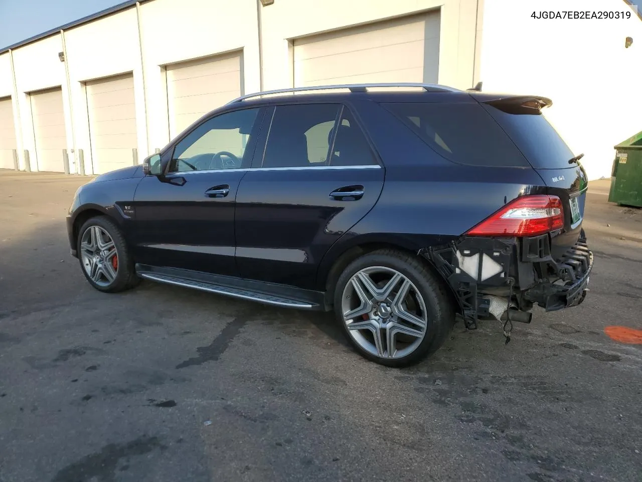 2014 Mercedes-Benz Ml 63 Amg VIN: 4JGDA7EB2EA290319 Lot: 76353624