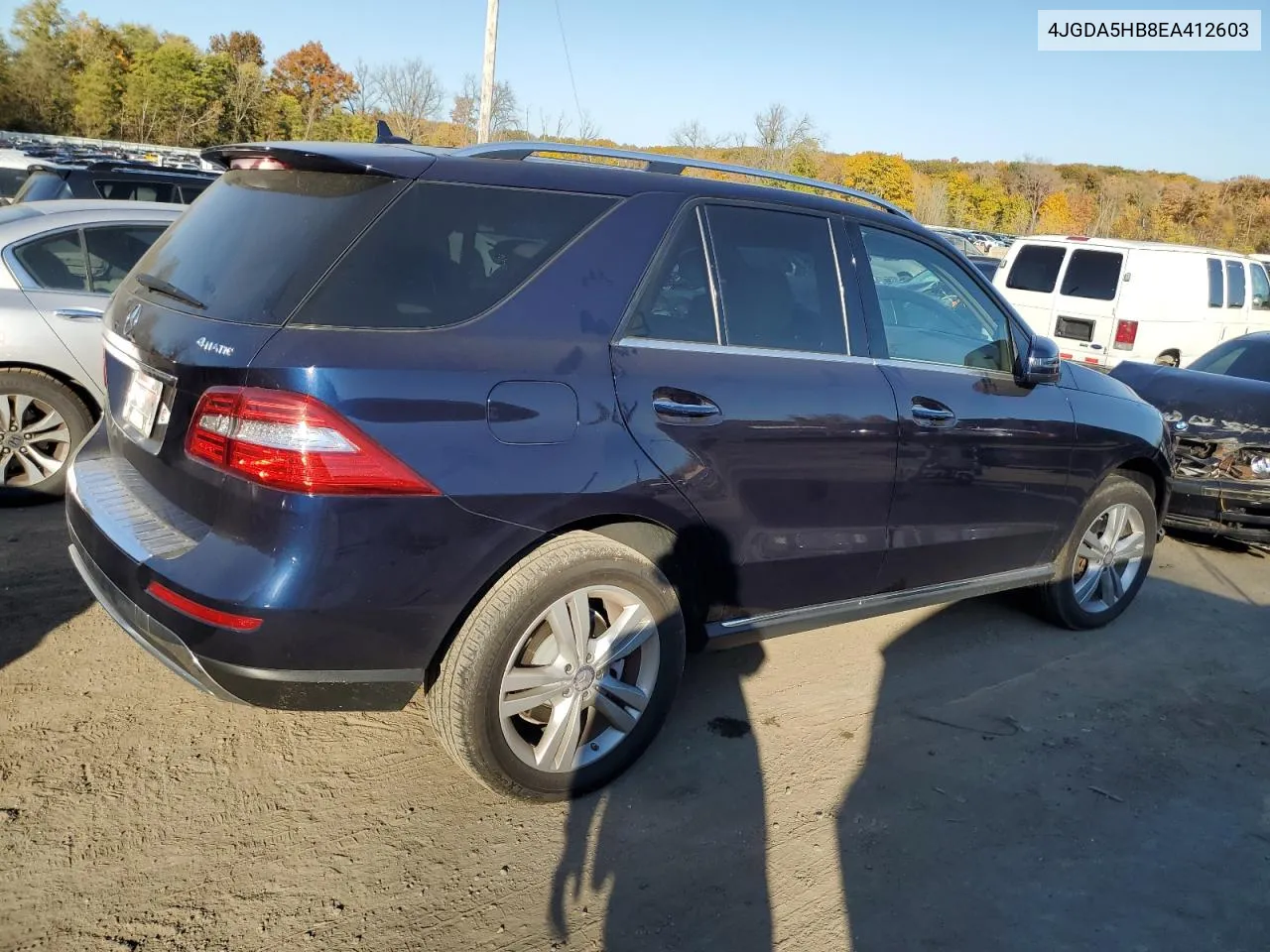 2014 Mercedes-Benz Ml 350 4Matic VIN: 4JGDA5HB8EA412603 Lot: 76627134