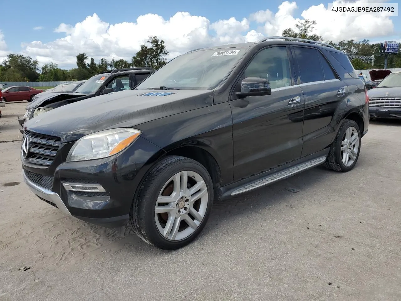 2014 Mercedes-Benz Ml 350 VIN: 4JGDA5JB9EA287492 Lot: 76883234