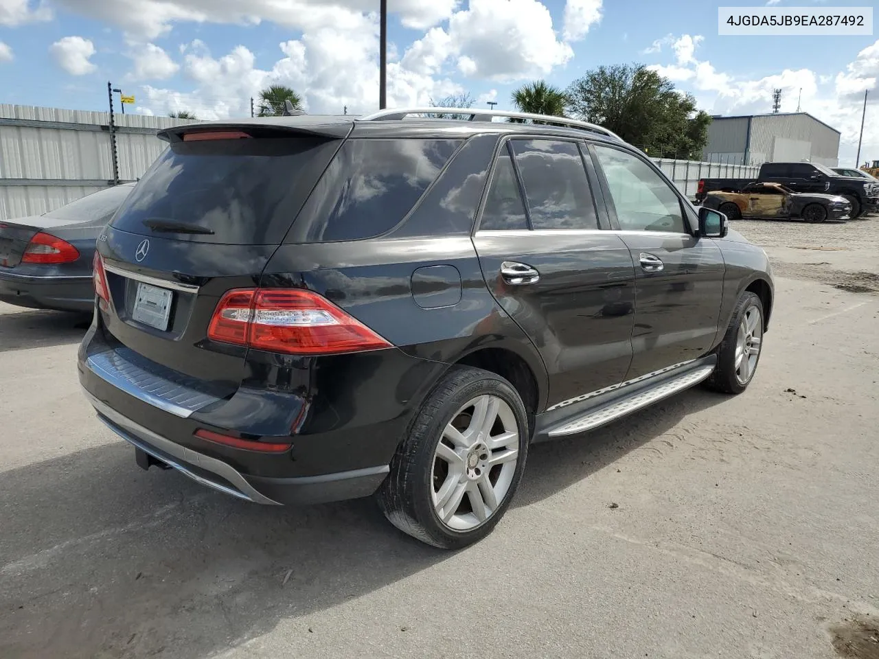 2014 Mercedes-Benz Ml 350 VIN: 4JGDA5JB9EA287492 Lot: 76883234