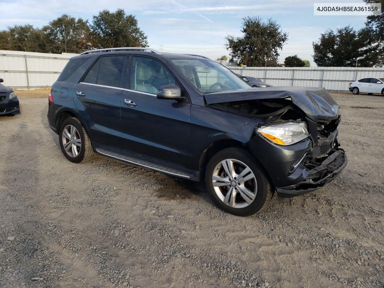 2014 Mercedes-Benz Ml 350 4Matic VIN: 4JGDA5HB5EA361559 Lot: 77000544