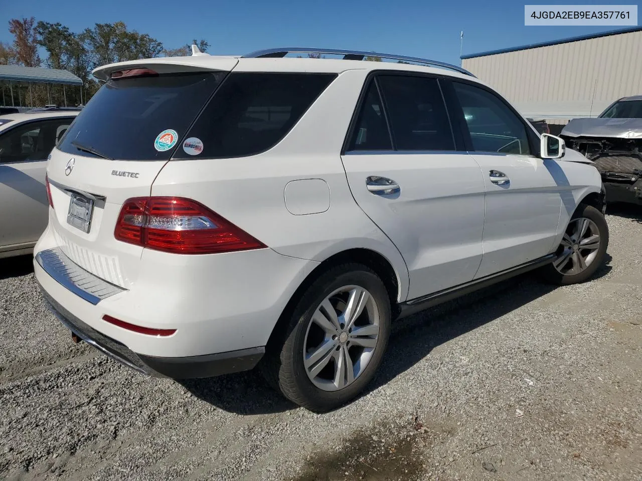 2014 Mercedes-Benz Ml 350 Bluetec VIN: 4JGDA2EB9EA357761 Lot: 77419744