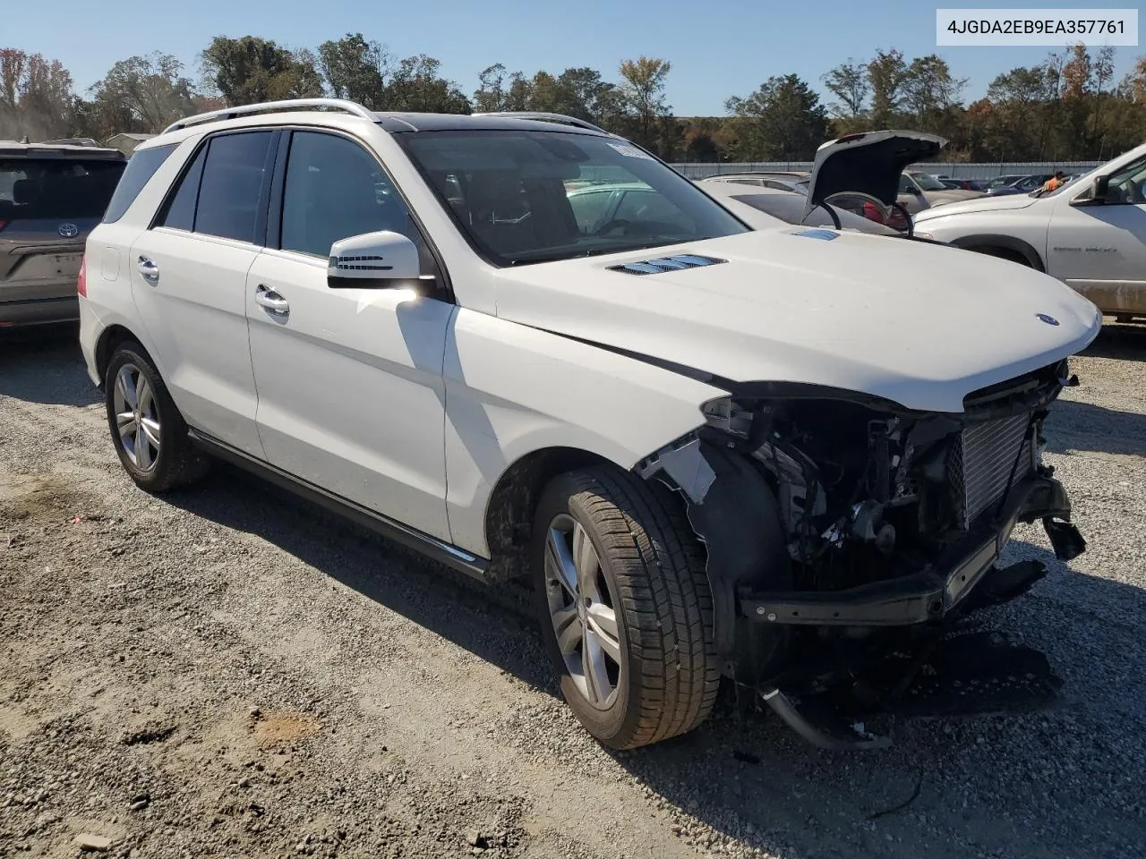 2014 Mercedes-Benz Ml 350 Bluetec VIN: 4JGDA2EB9EA357761 Lot: 77419744