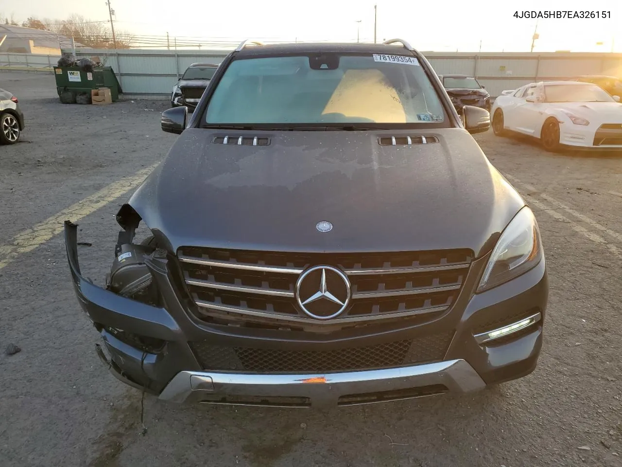 2014 Mercedes-Benz Ml 350 4Matic VIN: 4JGDA5HB7EA326151 Lot: 78199354