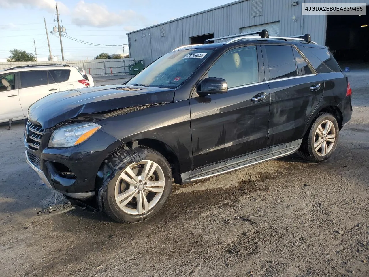 2014 Mercedes-Benz Ml 350 Bluetec VIN: 4JGDA2EB0EA339455 Lot: 78726044