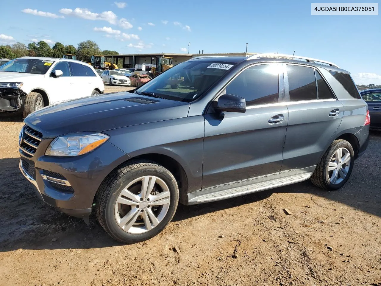 2014 Mercedes-Benz Ml 350 4Matic VIN: 4JGDA5HB0EA376051 Lot: 80228554