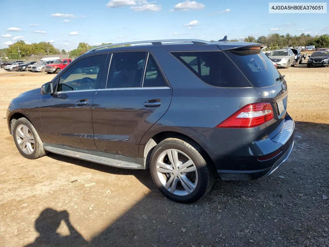 2014 Mercedes-Benz Ml 350 4Matic VIN: 4JGDA5HB0EA376051 Lot: 80228554