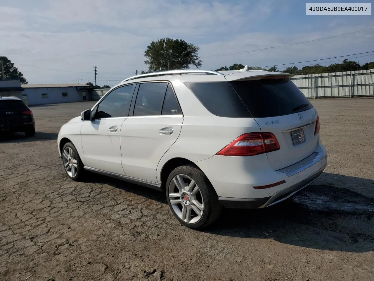 2014 Mercedes-Benz Ml 350 VIN: 4JGDA5JB9EA400017 Lot: 80580944