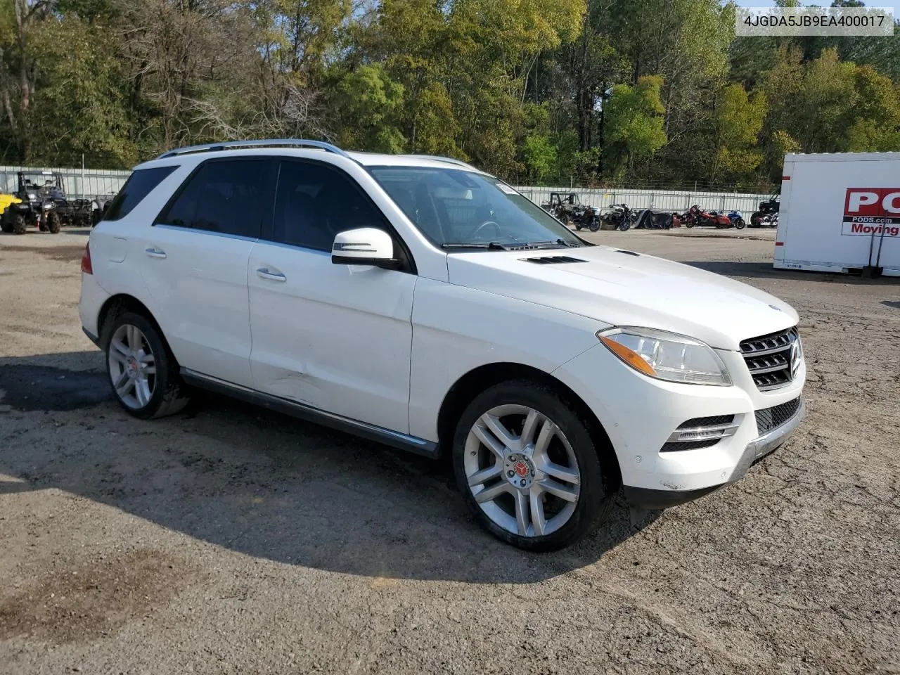 2014 Mercedes-Benz Ml 350 VIN: 4JGDA5JB9EA400017 Lot: 80580944