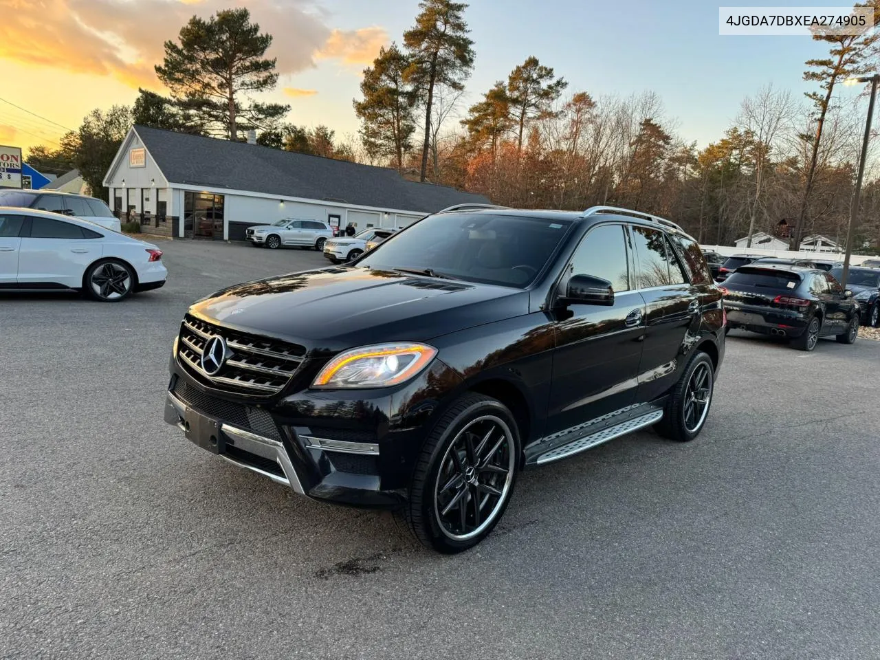 2014 Mercedes-Benz Ml 550 4Matic VIN: 4JGDA7DBXEA274905 Lot: 81653694