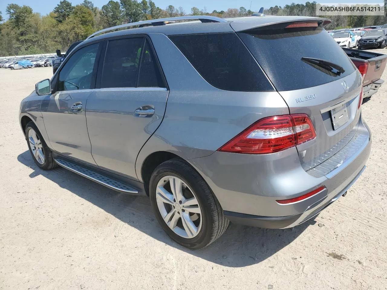 2015 Mercedes-Benz Ml 350 4Matic VIN: 4JGDA5HB6FA514211 Lot: 47688784