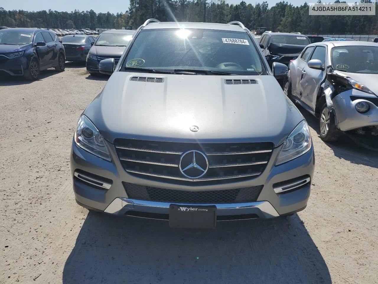 2015 Mercedes-Benz Ml 350 4Matic VIN: 4JGDA5HB6FA514211 Lot: 47688784