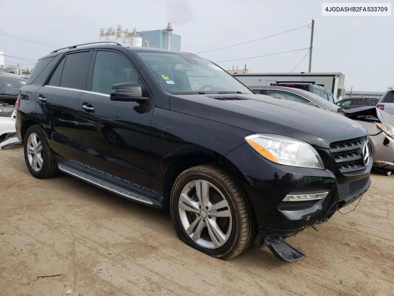 2015 Mercedes-Benz Ml 350 4Matic VIN: 4JGDA5HB2FA533709 Lot: 55636114