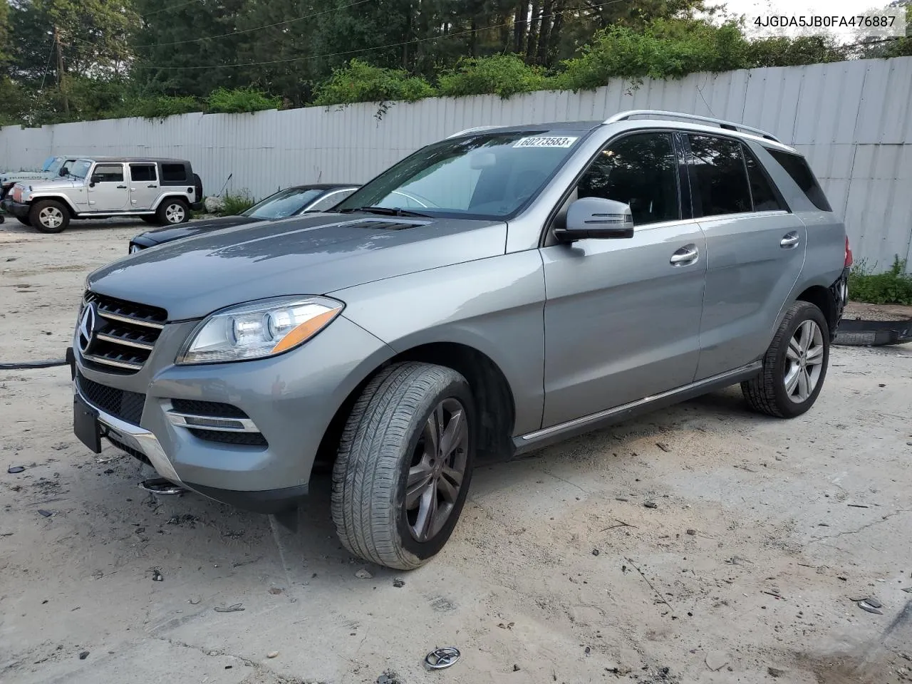 2015 Mercedes-Benz Ml 350 VIN: 4JGDA5JB0FA476887 Lot: 60273583